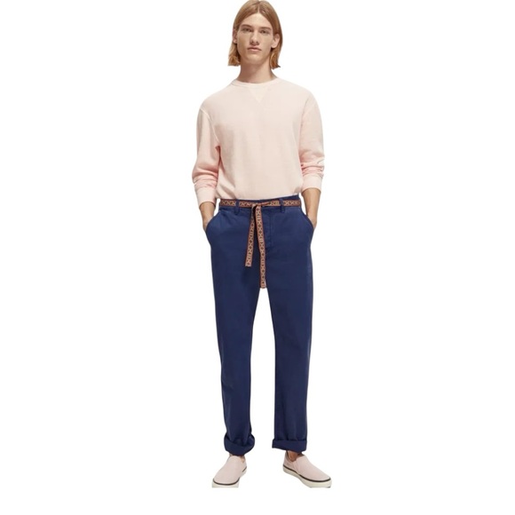 Scotch & Soda The Verve Utility work pants Men Size 31x32 Blue color, NWT - Picture 1 of 16